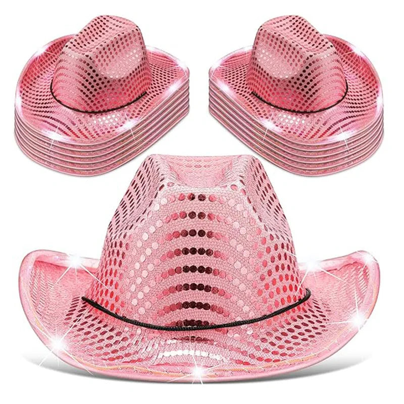 LED Sequin Cowboy Hat