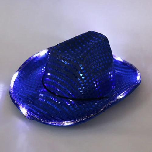 LED Sequin Cowboy Hat