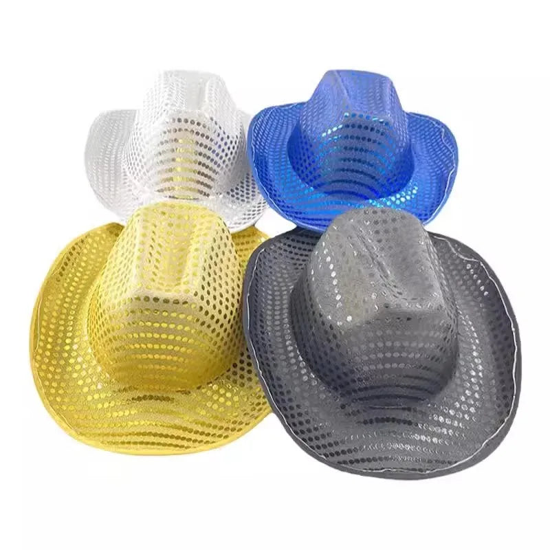 LED Sequin Cowboy Hat