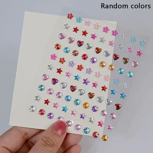 Stargirl Sparkle Gems in various shapes and colors, perfect for festival glam and easy application.