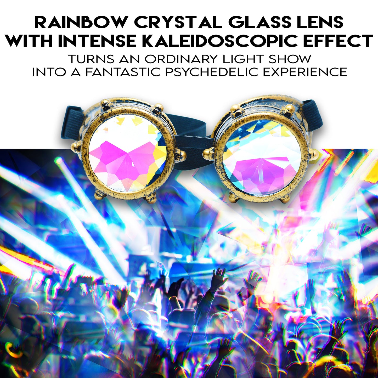 Prism Vision Steampunk Goggles and Kaleidoscope Glasses