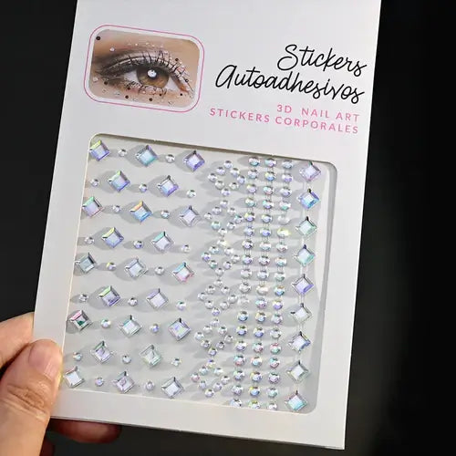 Stargirl Sparkle Gems - iridescent face gems in various shapes for nail art and festival glam