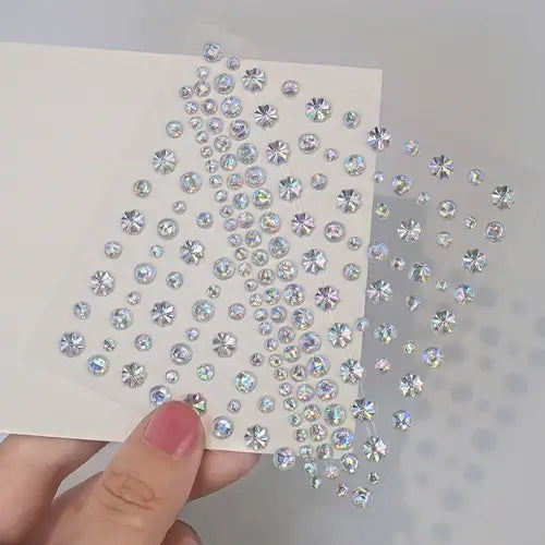 Stargirl Sparkle Gems featuring iridescent rhinestones in various shapes for festival glam
