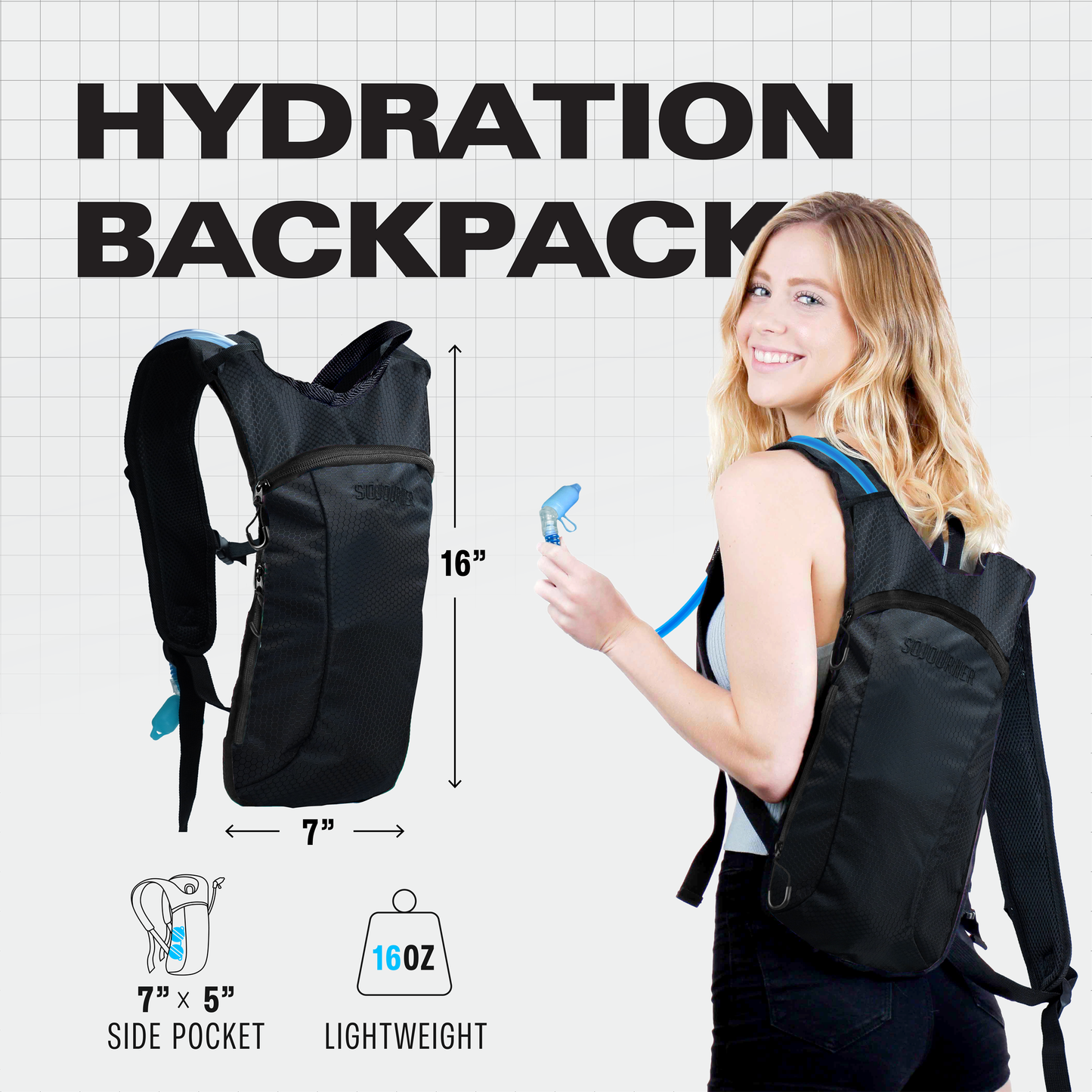 Hype Hydro Reflective Rave Hydration Pack (Small)